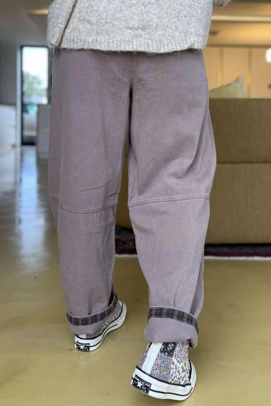 Mercer Soft Twill Barrel Leg Pant Mocha Mousse 